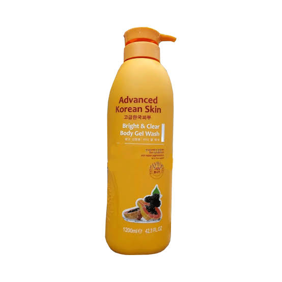 Advanced Korean Skin Bright & Clear Papaya Body Gel Wash -1200ml