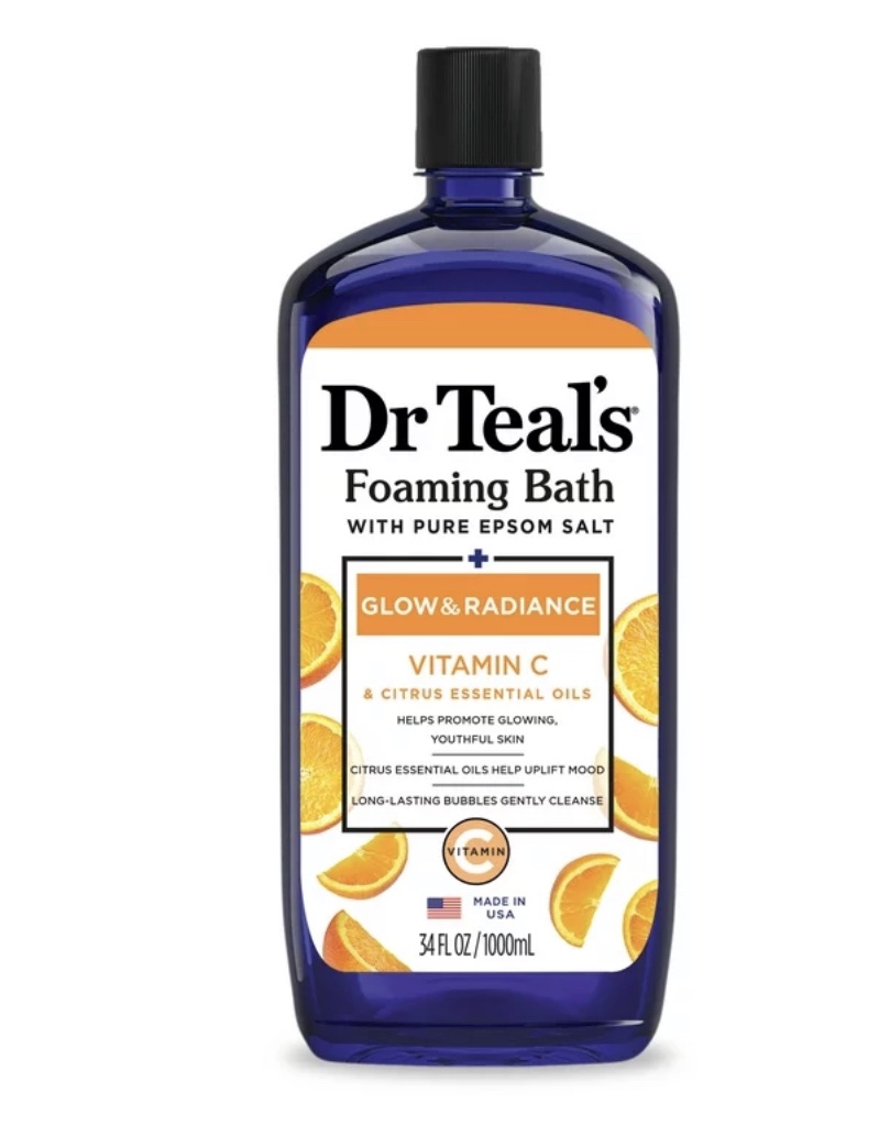 Dr Teal Glow & Radiance Foaming bath with Vitamin C – 1000ml